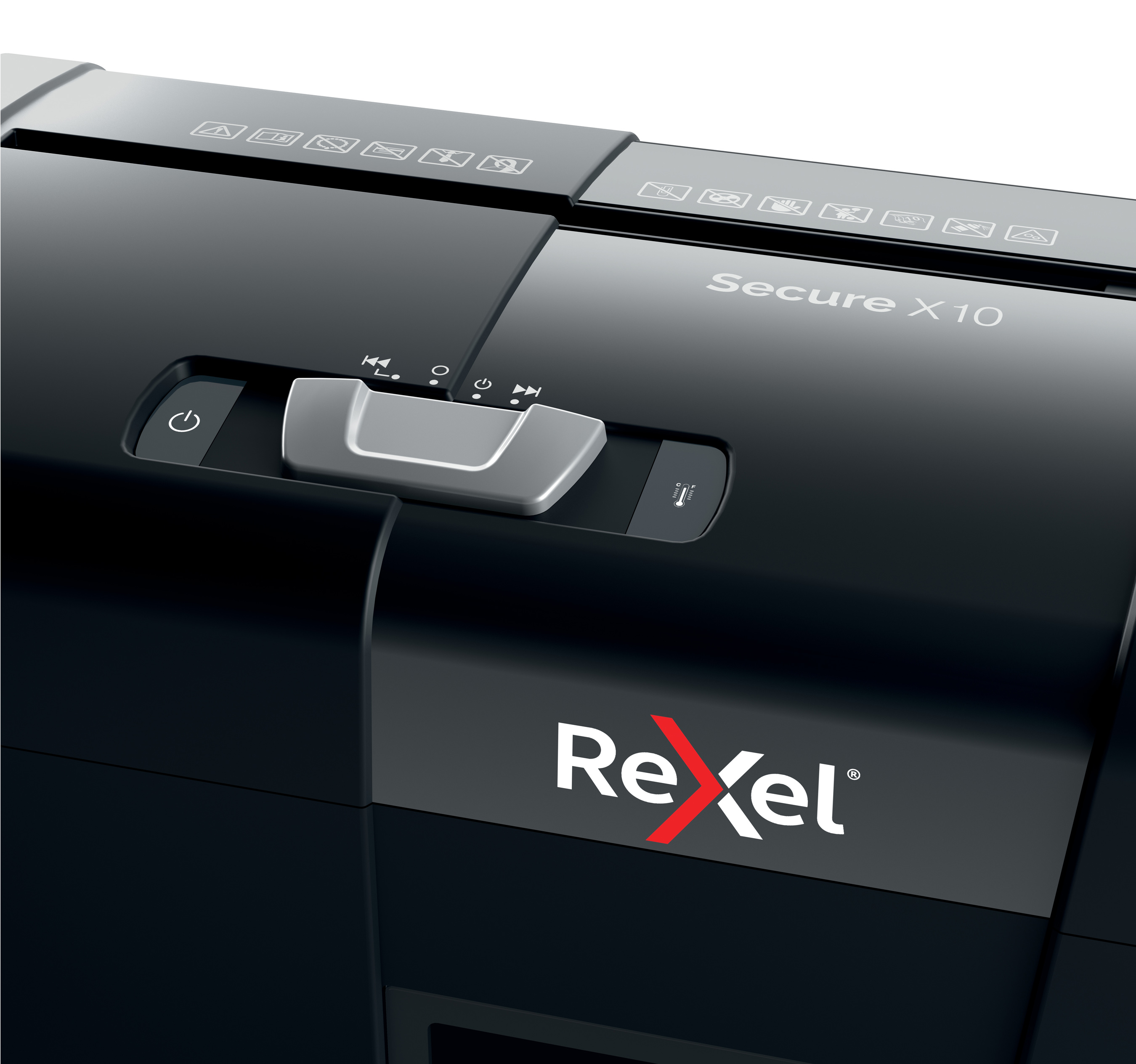 Знищувач документів Secure X10, P4 10 листів., перехресна різання, корзина 18л Rexel - фото 8