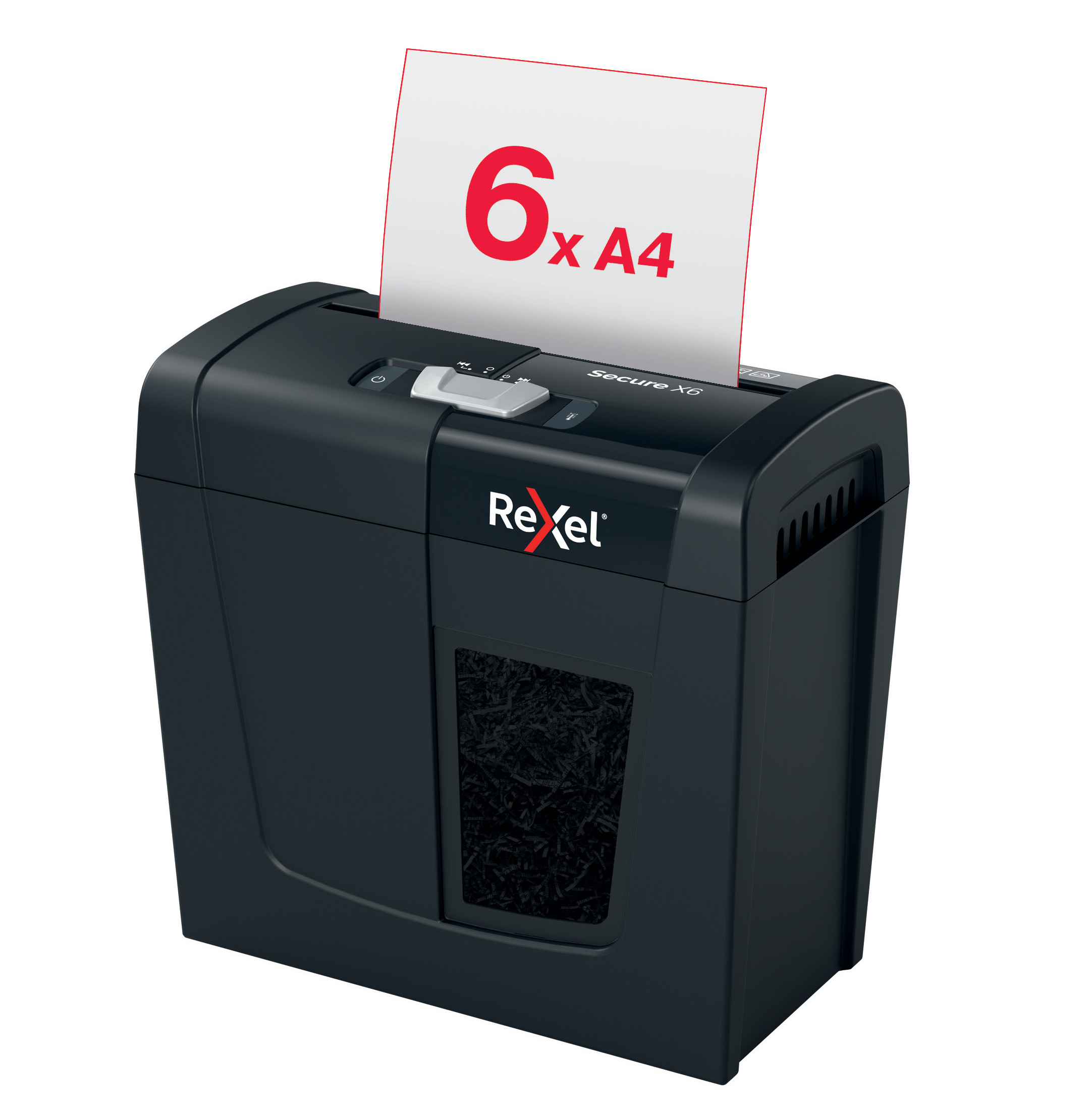 Уничтожитель документов Secure X6, P4 6 листов, перекрестная резка, корзина 10л Rexel - фото 8