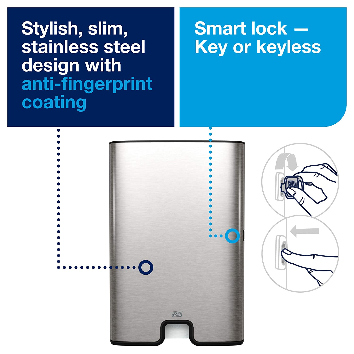 Тримач для рушників узкопанельних, алюміній, Image Design, (H2), сірий Tork - фото 9