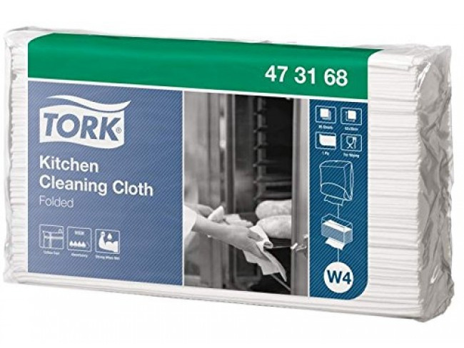 Протирочный материал безворсовый, салфетки, Интенсивная очистка, 42*38,5см., 85шт./уп., бел. W4 Tork - фото 2