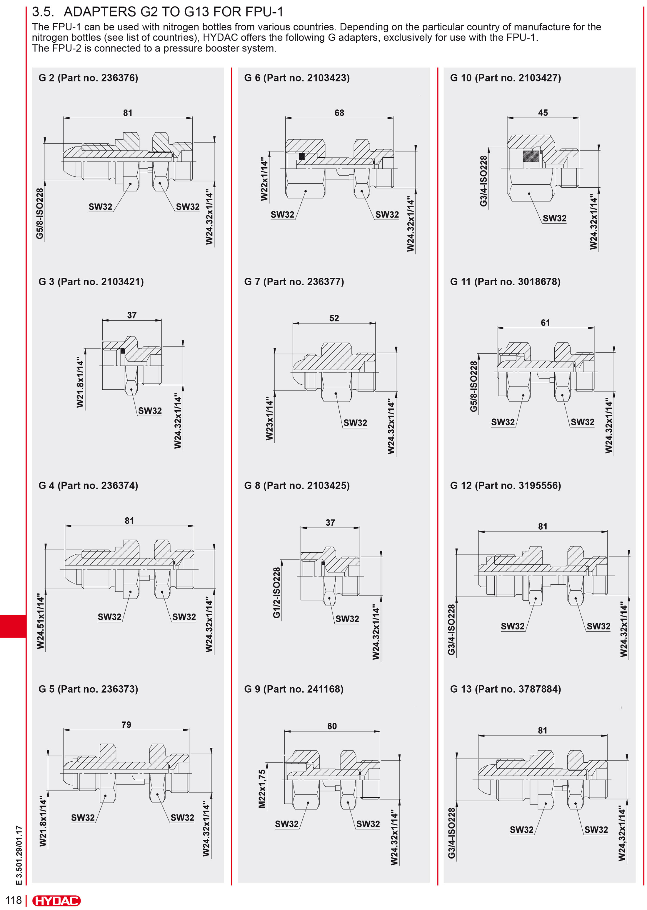 Адаптер UEBERG-ST FPU G10-G3/4-ISO228 HYDAC - фото 5