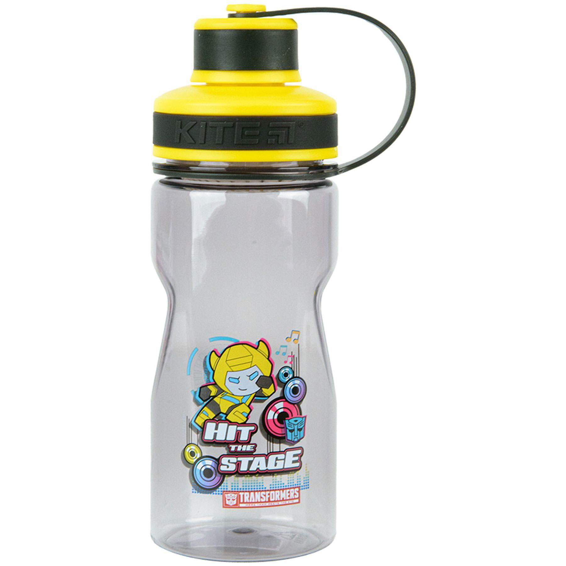 Пляшечка для води Kite 500мл, Transformers , сірий Kite - фото 2