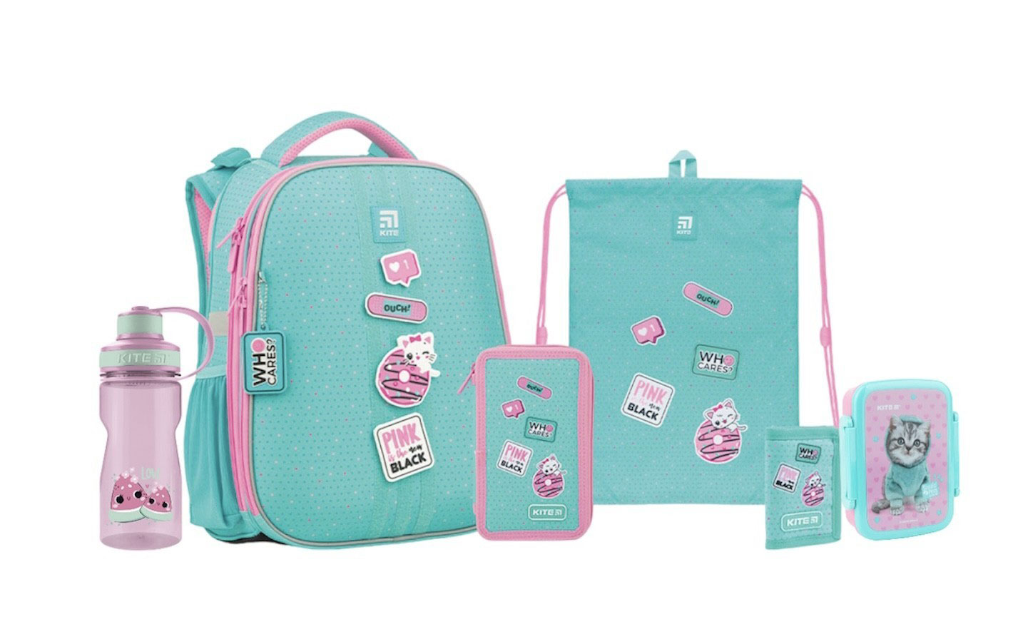 Бутылочка для воды Kite 500мл, Love, розов. Kite - фото 4