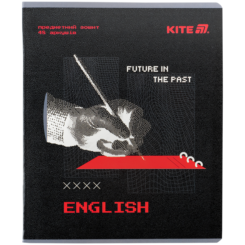 Зошит предметний 48 арк., лин., гібр лак+УФ, Techno,англ. мова (K25-240-8) Kite - фото 3