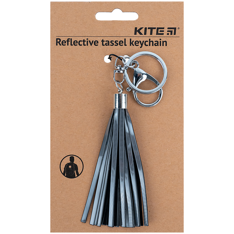 Брелок-подвеска светоотражающий, черный Kite - фото 1