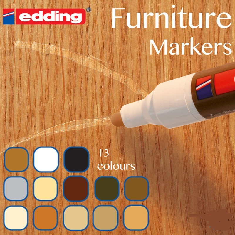 Маркер для меблів 8900, круглий накінечник 1,5-3мм. вільха середня Edding - фото 5