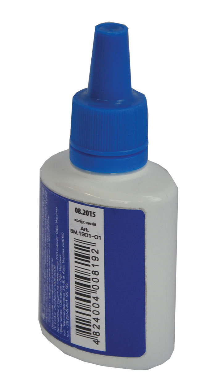 Фарба штемпельна 30мл., син. BuroMax - фото 2