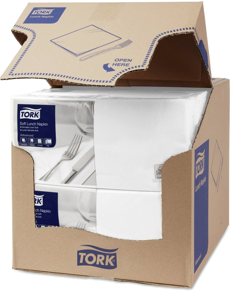 Салфетки 33*33см. Tork Advanced 3-х слойная, 150шт./уп., бел. Tork - фото 4