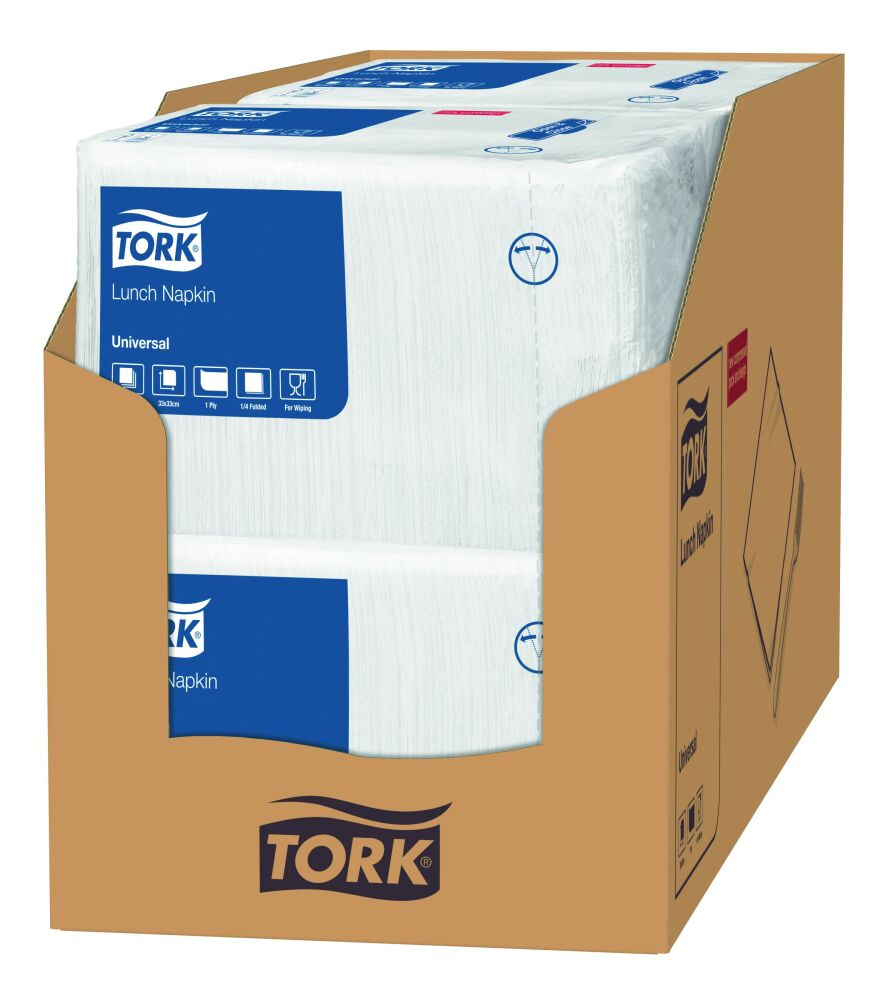 Салфетки 33*33см. Tork Universal 1 слойная, 500шт./уп., бел. Tork - фото 3