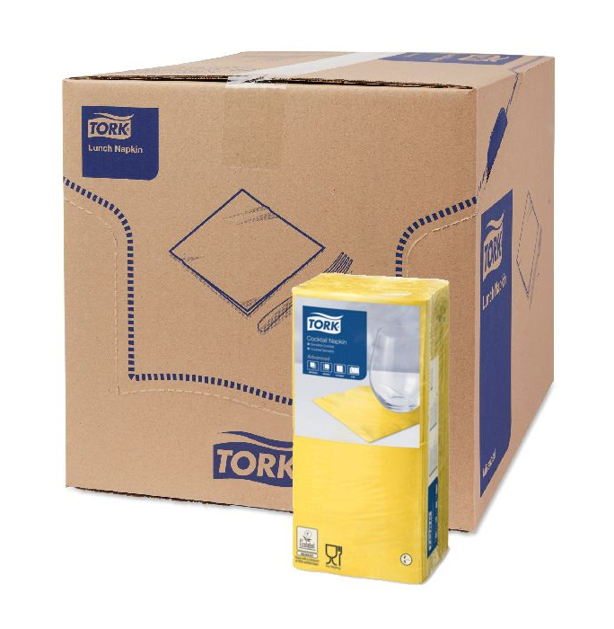 Салфетки 24*24см. Tork Advanced 2-х слойная, 200шт./уп., желт. Tork - фото 2