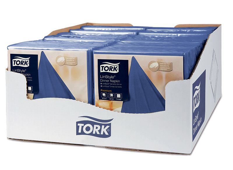 Серветки 39*39*см. Tork Premium LinStyle® 1 шарова, 50шт./уп., син. Tork - фото 8