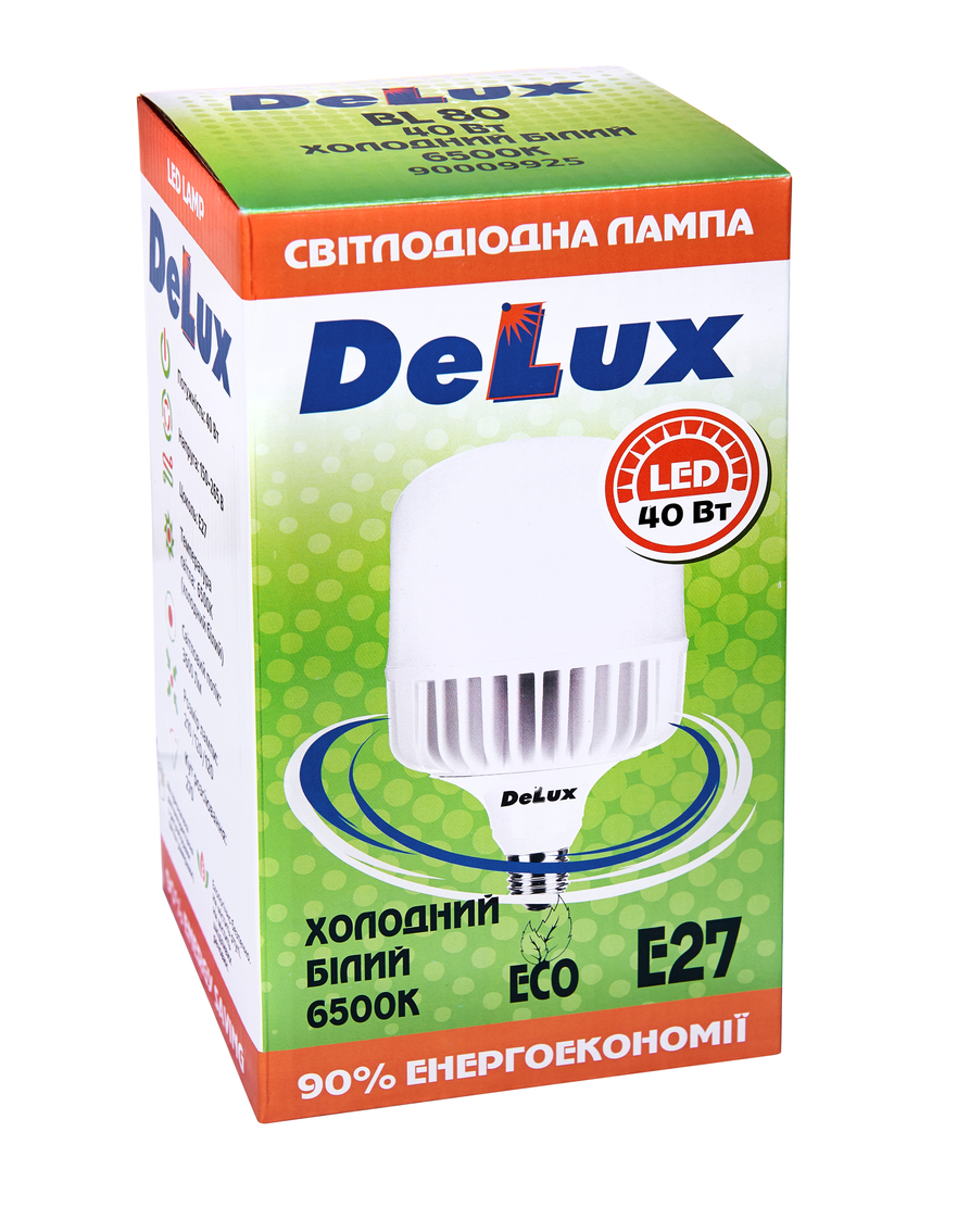 Світлодіодна лампа LED Е27 BL80 40Вт. 6500К DeLux - фото 3