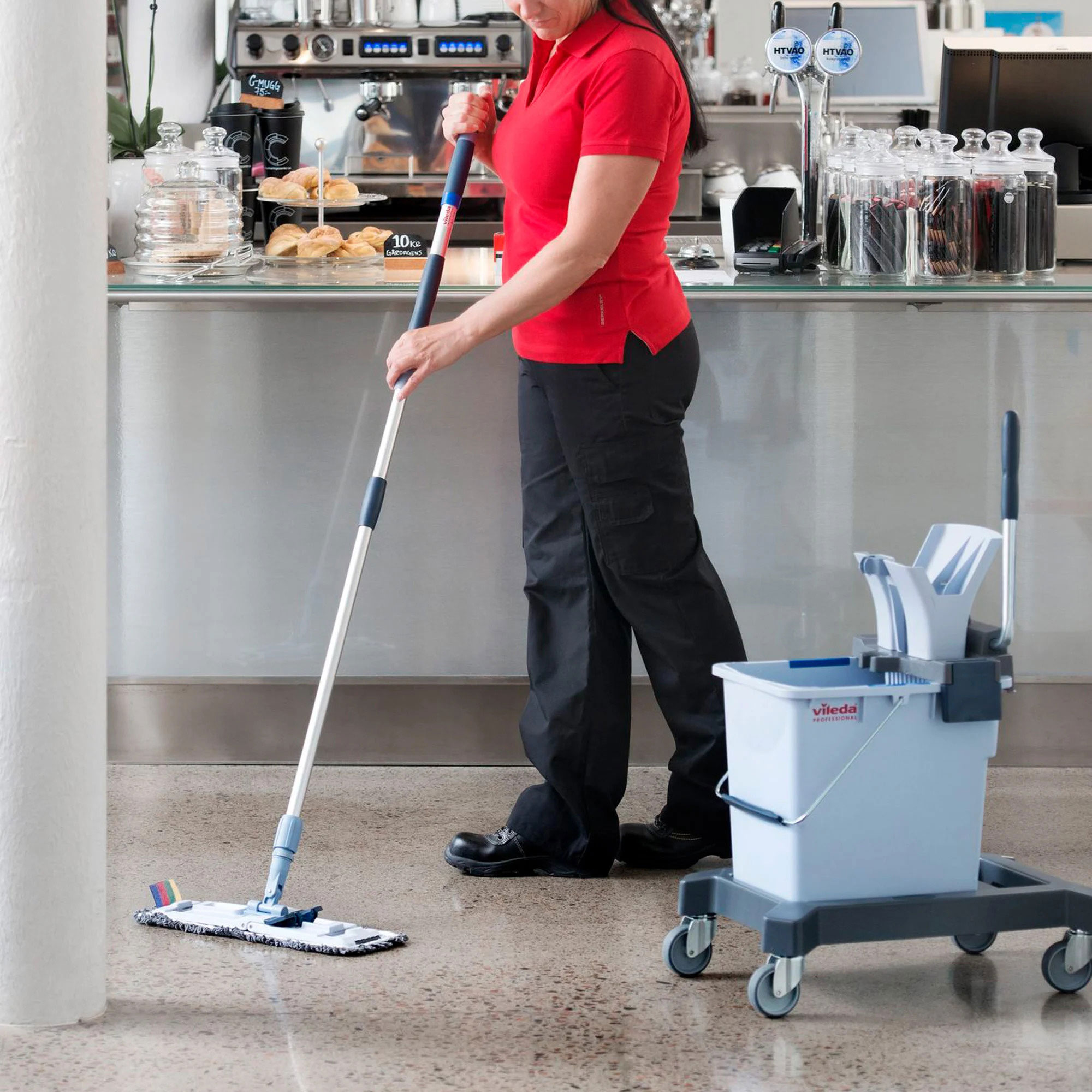 Ручка телескопическая из алюминия усиленная 100-180см.(111385) Vileda Professional - фото 3