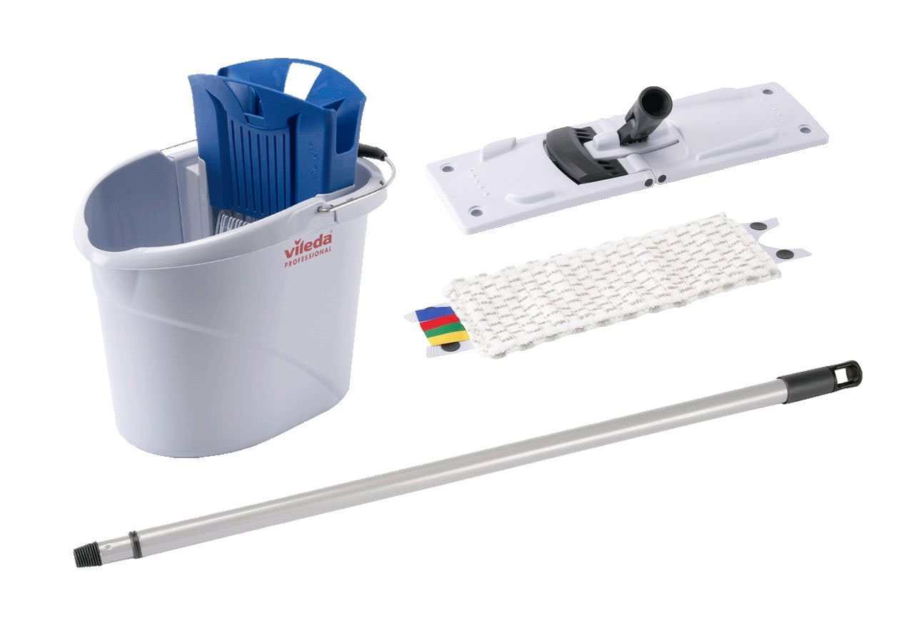 Набор для уборки UltraSpeed Mini Starter Kit: ведро 10л., отжим, держатель МОПа и МОП (133416) Vileda Professional - фото 4