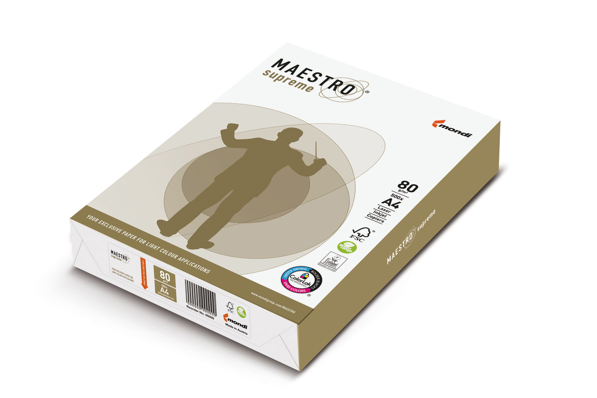 Папір А4 80г/м2 500арк., Maestro Supreme Mondi - фото 2