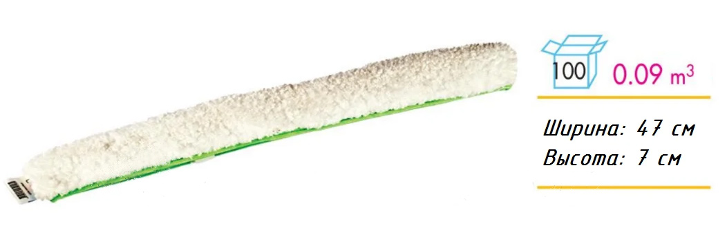 Насадка-шубка для мытья окон 47*7см., микрофибра, бел. Uctem - фото 2