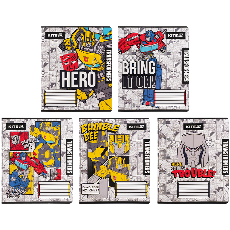 Зошит 12 арк., кл., гібр. лак + УФ лак, Transformers (TF25-232) Kite - фото 4