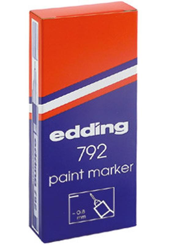 Маркер лакирующий 792, тонкий наконечник 0,8мм., красн. Edding - фото 2