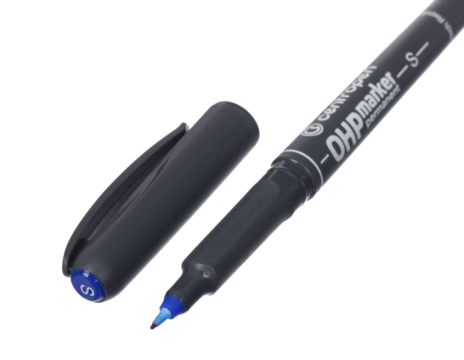 Маркер перманентный, круглое острие 0,3мм. (S) 2634, син. Centropen - фото 2