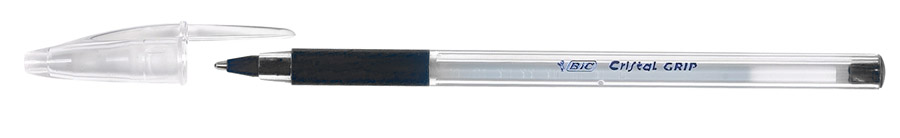 Ручка кулькова CRISTAL Grip, корпус прозор., ст. чорн. Bic - фото 4