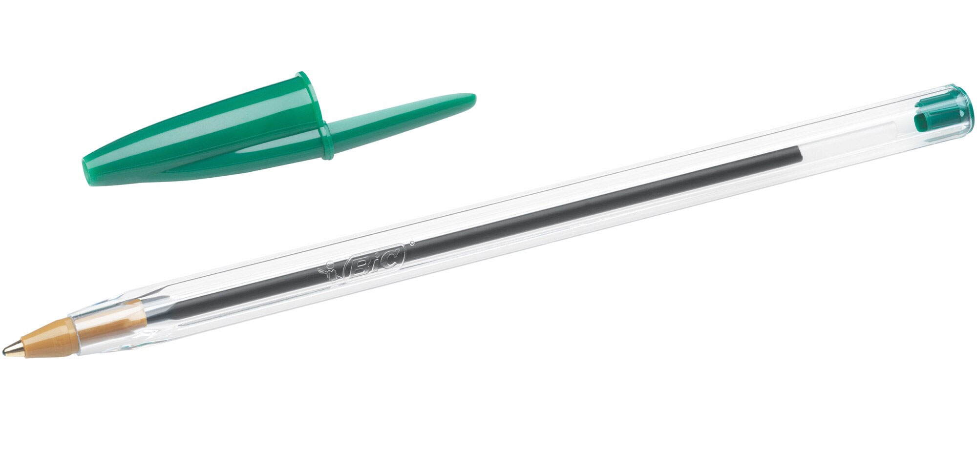 Ручка кулькова CRISTAL, корпус прозор., ст. зелен. Bic - фото 7