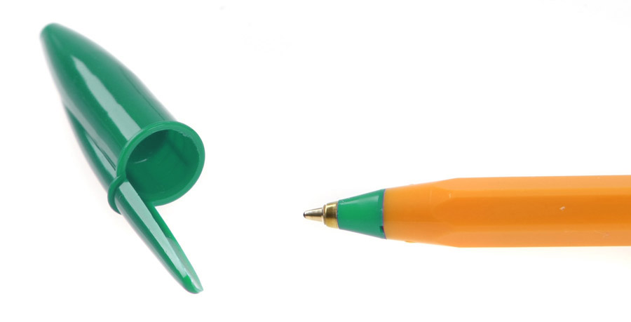 Ручка кулькова ORANGE, корпус помаранч., ст. зелен. Bic - фото 6