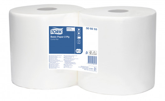 Протирочная бумага большой рулон, Tork Advanced 2-х сл., 25,5*33см., 264м., 800 листов , бел. W1 Tork - фото 1