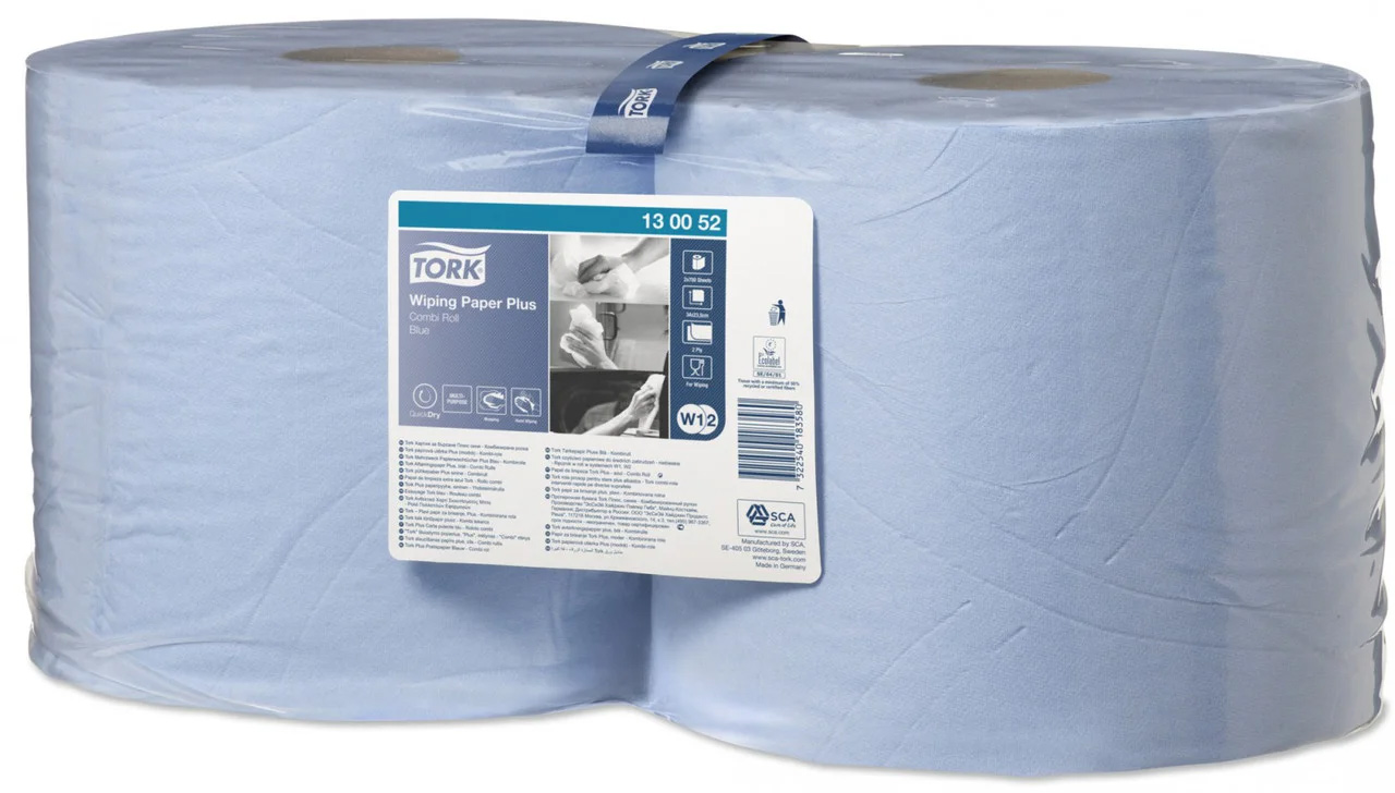 Протиральний папір мал/рулон Advanced 420 Performa 2- шар., 23,5*34см., 255м., 750 листів, блакит.W1 Tork - фото 3