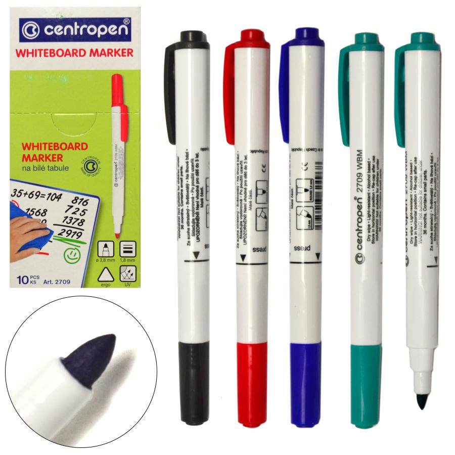 Маркер для дощок, BOARD, кругле вістря 1-2мм., чорн. Centropen - фото 3