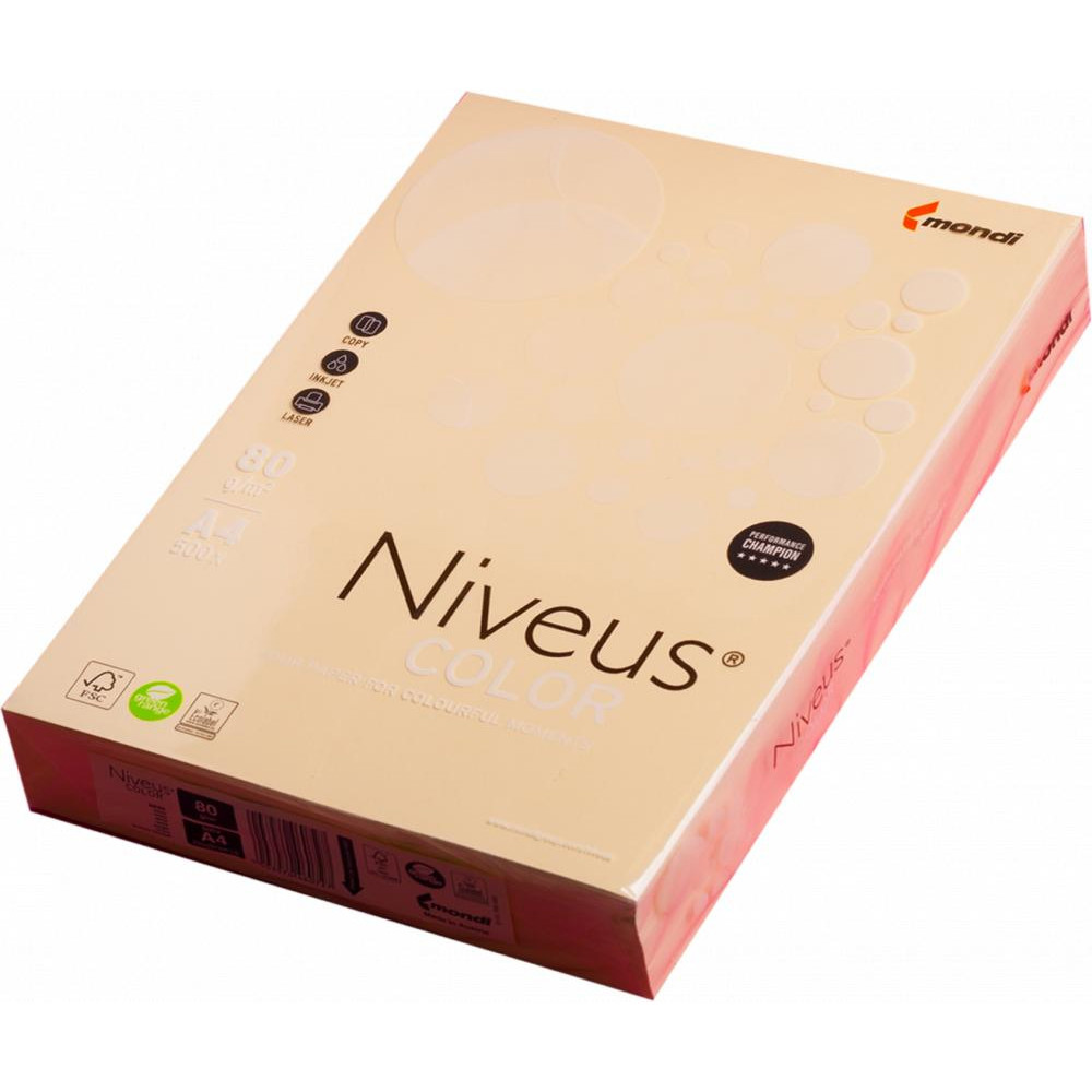 Бумага цветная Color A4 пастель 80г./м2, 500лист., BE66 vanilla, роз.-сер. Mondi - фото 2