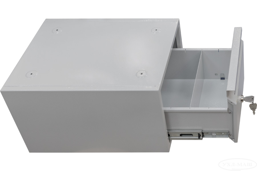 Шафа картотечна для трудових книжок на 1ящ., 305*390*255мм., металева з замком, сір. УХЛ-МАШ - фото 3