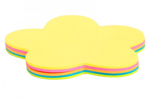 Блок паперу з клейким шаром  70*70мм.*50л. Квітка, асорті Axent - фото 1