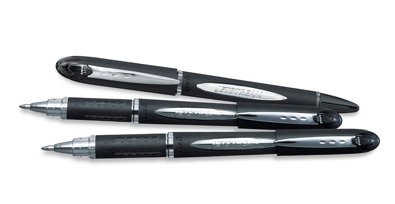 Роллер автомат. Jetstream 1,0мм., корпус черн., стержень черн. Uni - фото 6