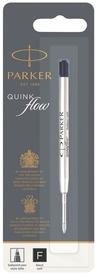 Стержень кульковий ПАРКЕР QUINKFLOW F, товщина лінії 0,8мм., чорн. Parker - фото 2