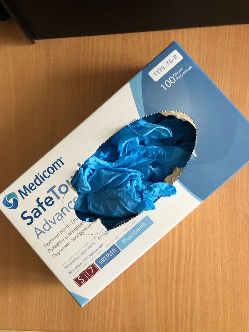 Рукавички нітрил. без пудри SafeTouch® Advanced™ Slim 1175-TG- B (3,6г), розм. S, 100шт./уп., блак., Medicom - фото 4