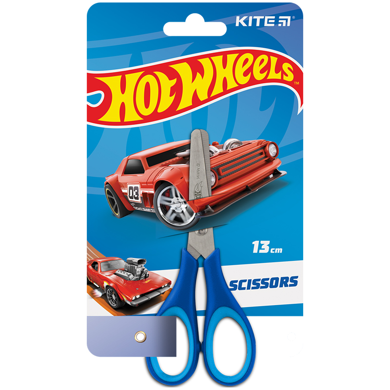 Ножиці  дитячі з гум. вставками, 13см Hot Wheels Kite - фото 1