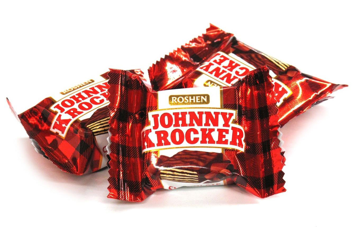 Вафли Johnny Krocker шоколад, 1кг. Roshen - фото 1