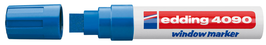 Маркер для окон 4090, клиновидное острие 4-15мм., син. Edding - фото 6