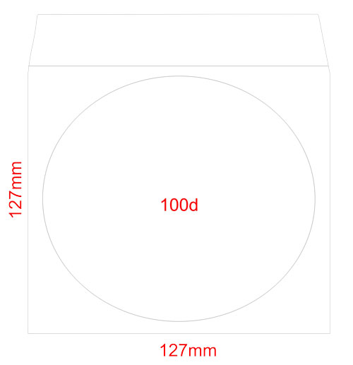 Конверт CD (127х127) мм, вікно, 80г/м2 50шт/уп. Optimail - фото 1