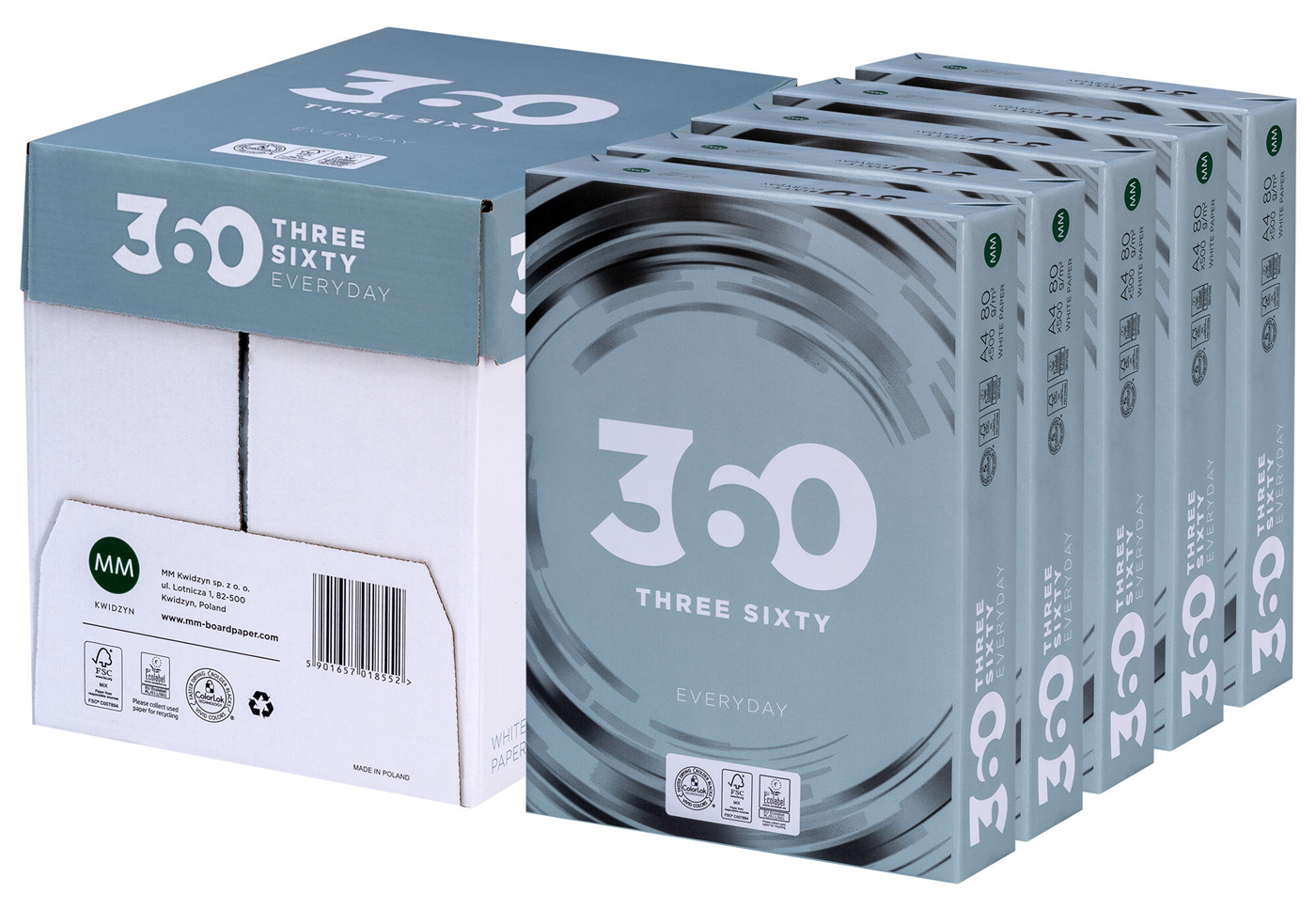 Папір А4 80гр./м2. 500арк., 360 EVERYDAY MM Kwidzyn - фото 3
