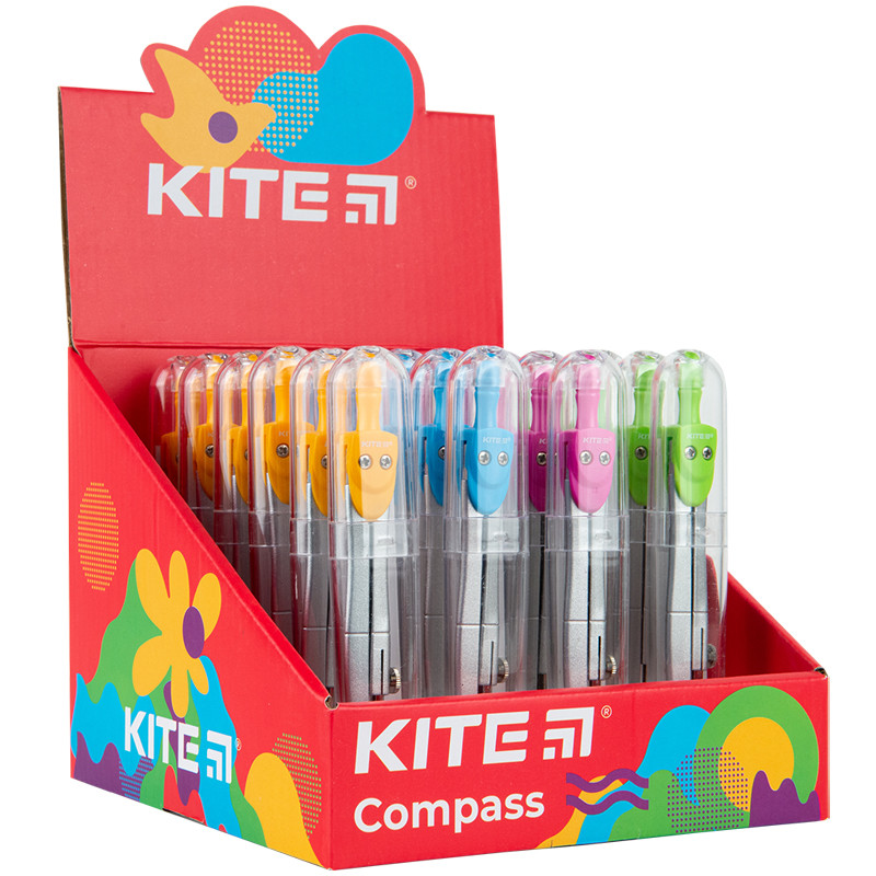Циркуль у футлярі асорті кольорів, 125 мм Kite - фото 2