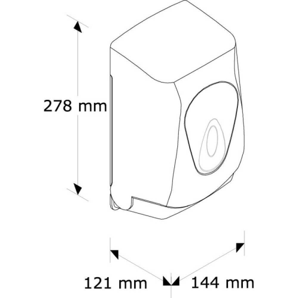 Тримач для туалетного паперу Z та V-складки, пластиковий, біл. Merida - фото 3