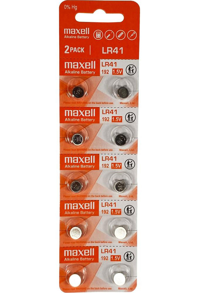 Батарейка AG3 (LR41,384, 392, 194, LR736, L736, GP192, V36A) 1,5V, 10шт./уп. MAXELL - фото 3