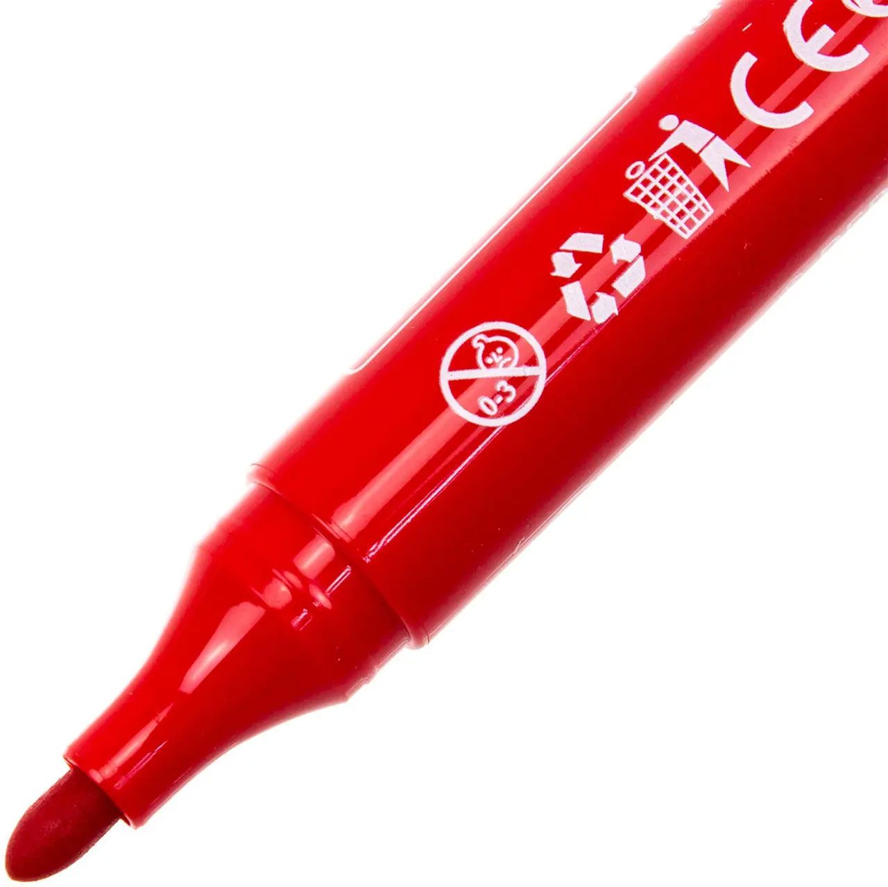 Маркер перманентний, круглий наконечник, 2,5-4,5мм., черв. NORMA - фото 4