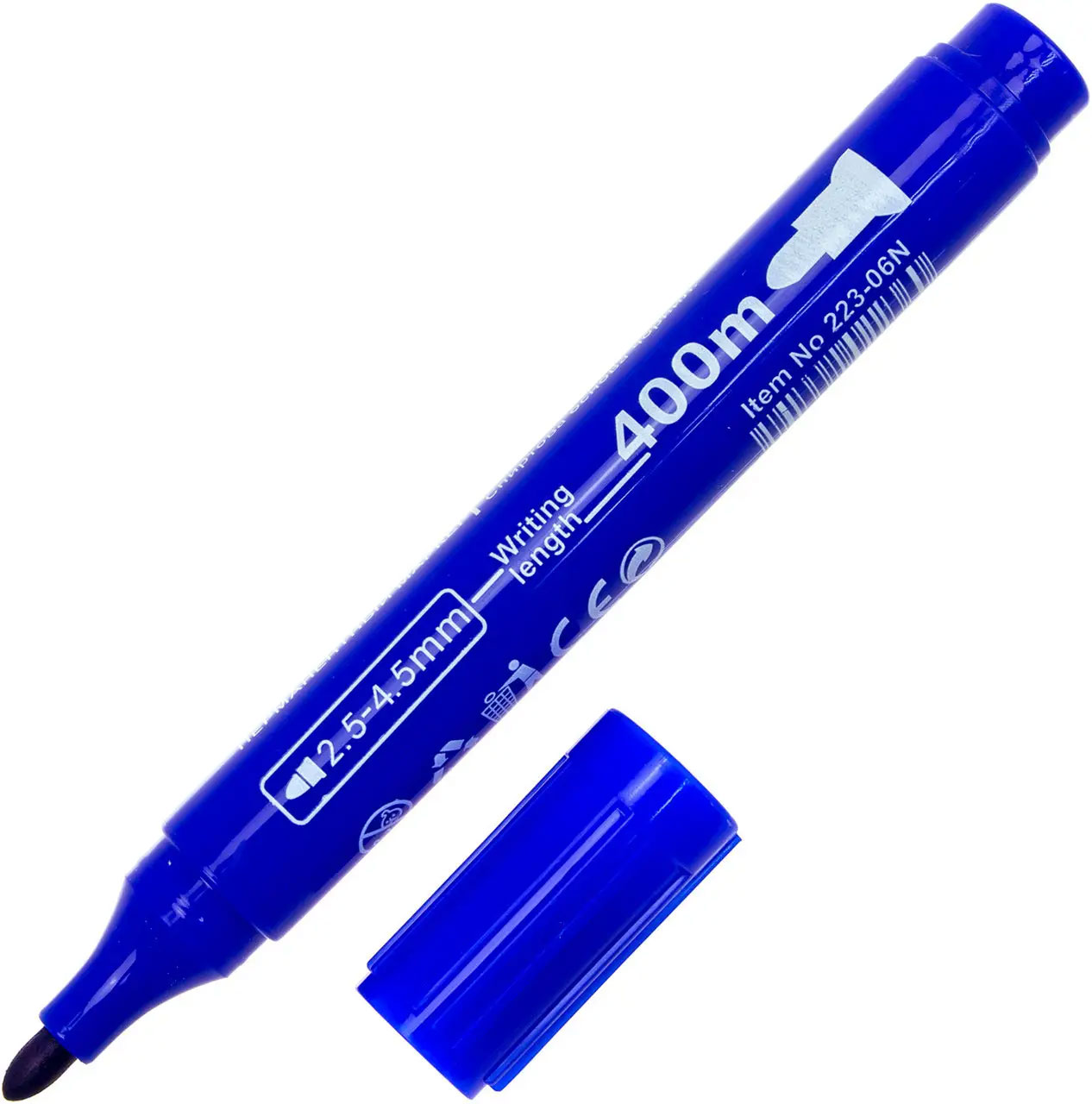 Маркер перманентний, круглий наконечник, 2,5-4,5мм., син. NORMA - фото 4