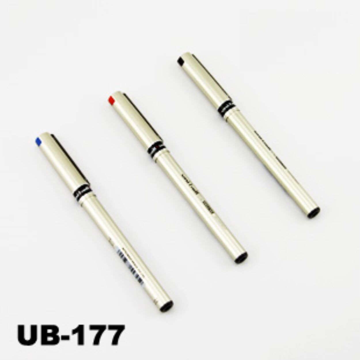 Роллер Uni-ball fine Deluxe, 0,7мм., корпус серебр., стержень красн. Uni - фото 4