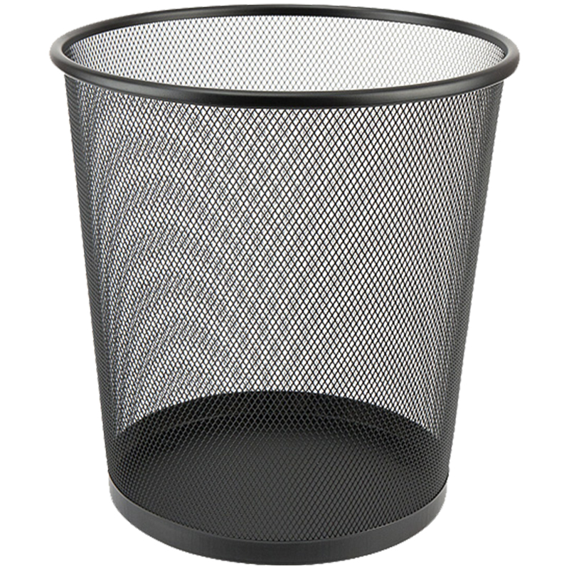 Корзина для бумаг 12л., круглая. металлическая, черн. Axent - фото 2