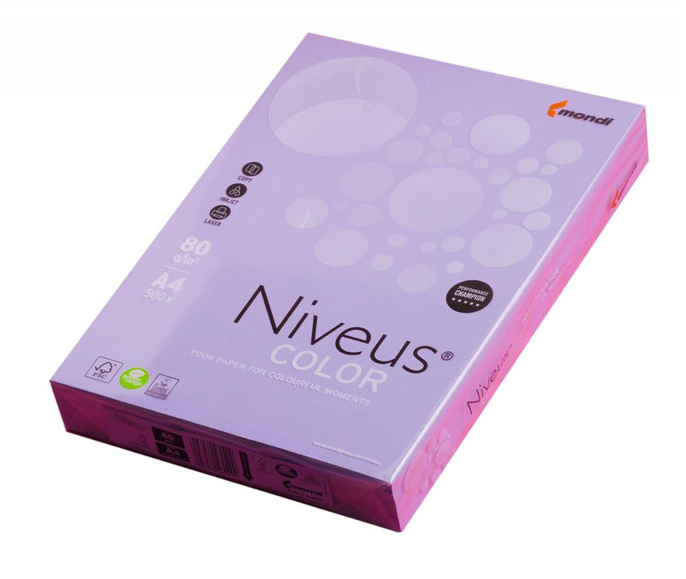 Бумага цветная Color A4 пастель 80г/м2, 500лист., LA12 violet, фиолет. Mondi - фото 2