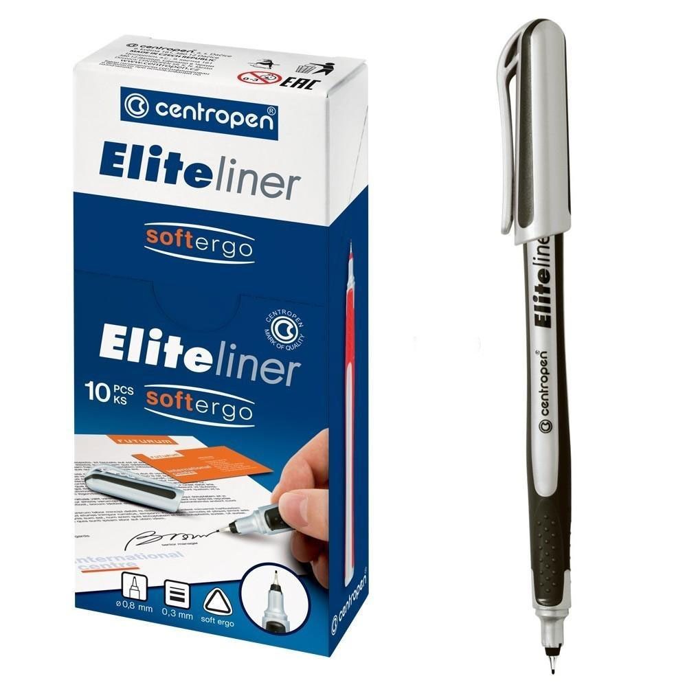 Линер Elite 0.3мм.(F) 4721, корпус черн., стержень черн. Centropen - фото 4