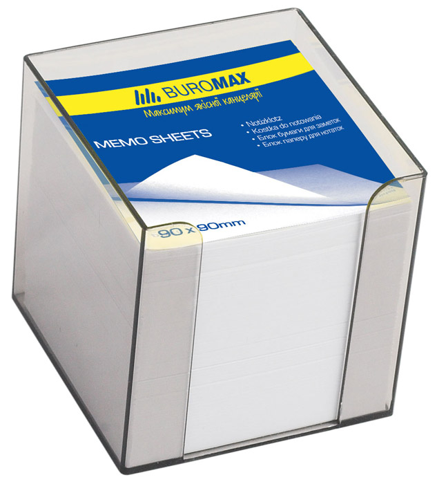 Підставка з блоком паперу 9*9*9см. ВМ.2290, димч. BuroMax - фото 2